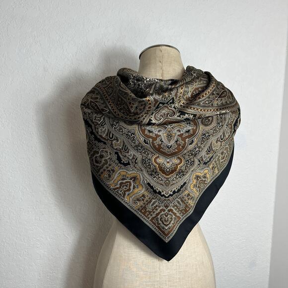 Art Of The Scarf Tie Rack Square Scarf, large, 100% polyester, made in Italy. - Picture 4 of 9